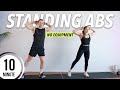 10 Min STANDING ABS Workout No Equipment No Repeats
