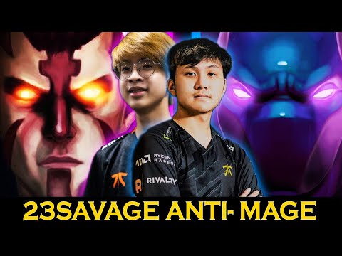 23Savage Anti-Mage No Mercy Against his Friend "JABZ" -23Savage Twitch Stream w/ voice| DOTA 2 MICRO