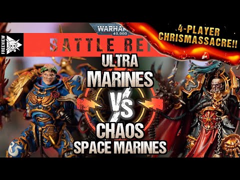 Ultramarines vs Chaos Space Marines 3,000pts | Warhammer 40,000 Battle Report