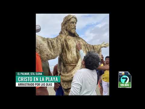 Figura de Cristo apareció en la playa, sucedió en Santa Elena
