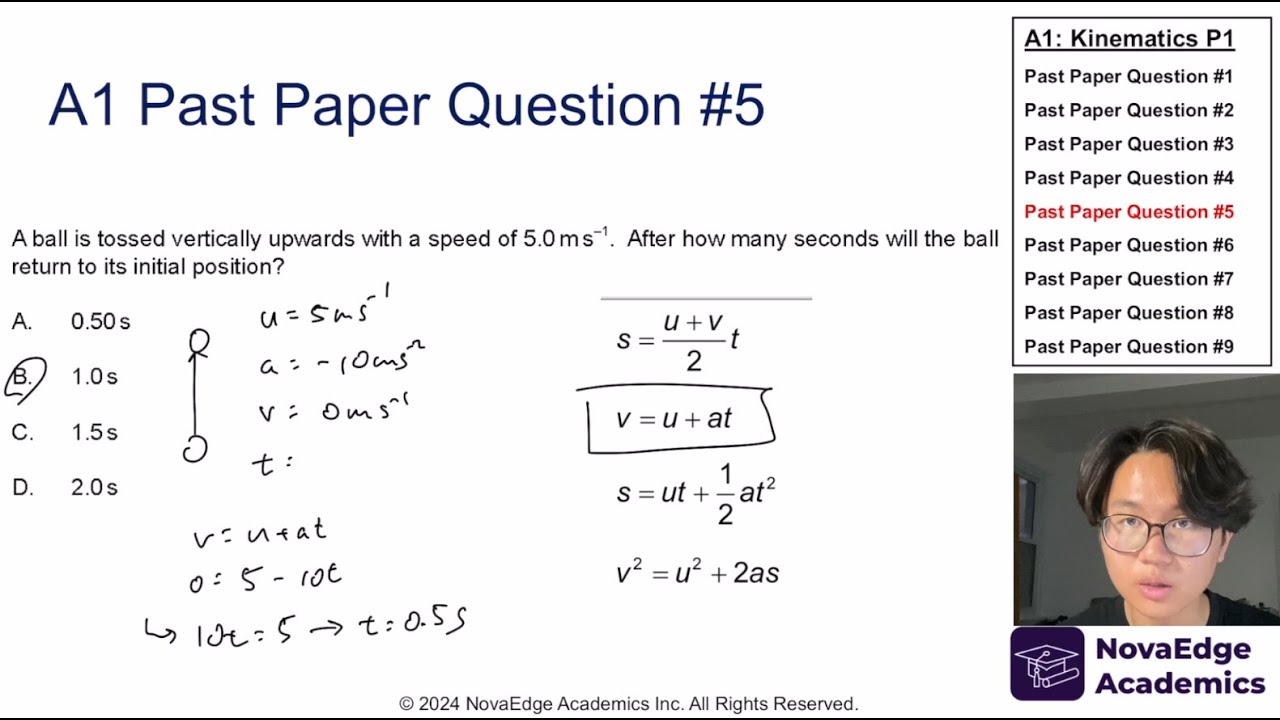 IB Physics A1 Kinematics Past Paper Speedrun Part 1