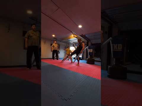 Jason Arena Jr working on his ridge hand combinations and speed with Master Bobby Leach. #taekwondo