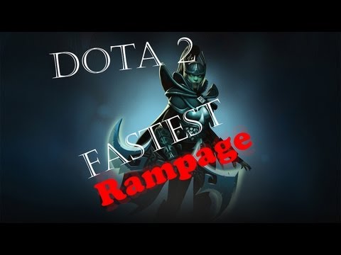 Dota 2 Fastest RAMPAGE EVER!