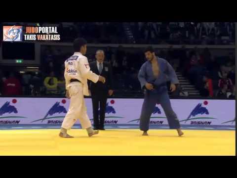Judo Grand Prix Dusseldorf 2015 -66kg DAVAADORJ Tumurkhuleg (MGL) vs. KHALFAOUI Houcem (TUN)