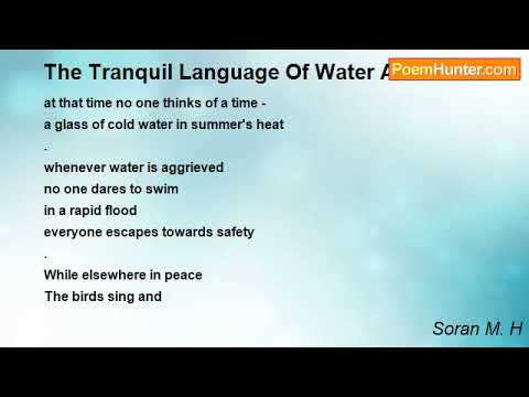 the tranquil language of water and fire