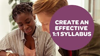 How to Create an Effective Syllabus for 1-to-1 Classes