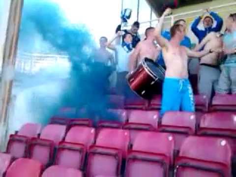 Limerick FC fans setting of Flares and Smoke Bombs in Richmond Park