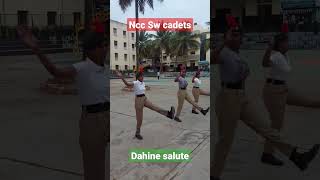 Dahine salute practice || Ncc girls cadets 🇮🇳💥 @Ncc cadets (The ultimate soldiers)#ncc #viral