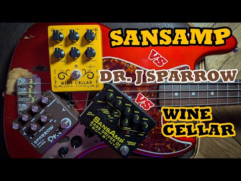 SANSAMP vs WINE CELLAR vs DR. J SPARROW - bass preamp comparison (NO TALKING) #sansamp #basspreamp