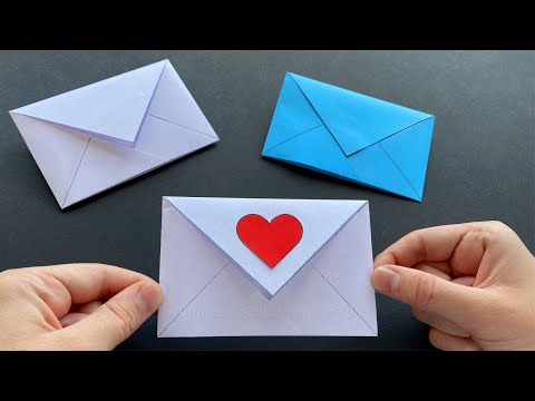 Origami Brief: Briefumschlag basteln mit Papier. Kuvert falten. Geschenkverpackung Muttertag 💌