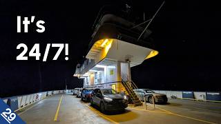 Taking the midnight ferry to Jamestown!