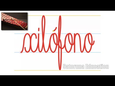 Cómo escribir la letra 'x' de 'xilófono'  - App educativa Cursiva