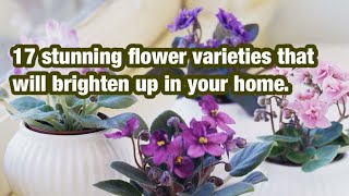 17 stunning flower varieties that will brighten up in your home.