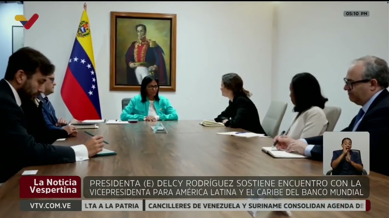 Delcy Rodríguez sostuvo encuentro con el Banco Mundial este 15 de mayo de 2026