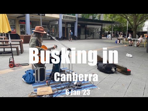 Busking in Canberra, the capital of Australia - What’s with the bird?!