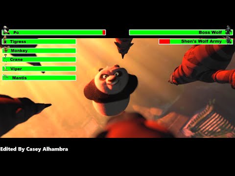 Kung Fu Panda 2 (2011) Musicians Village Battle with healthbars