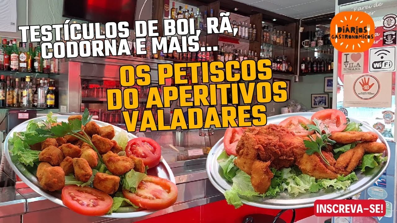 Testículos de boi, Rã à Milanesa, os petiscos Aperitivo Valadares, em Sampa | Diários Gastronômicos