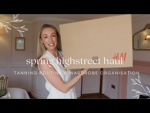 BEST EVER SPRING H&M HIGHSTREET HAUL + TRY ON  // Fake Tanning Routine + Seedling Updates!