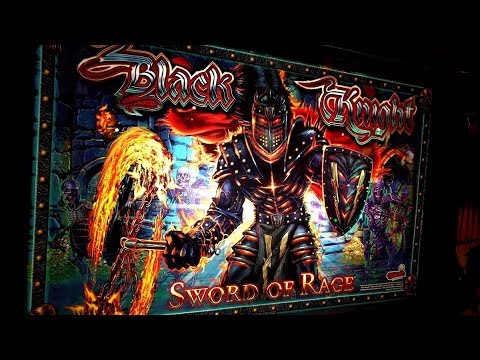 trying out the new Black Knight Sword of Rage pinball machine