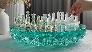 Frozen ICE RESIN CHESS Set — The Crystal Iceberg Edition