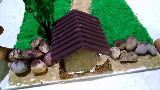 How To Make Paper house with garden