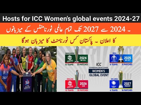 ICC Women Events 2024-27 Host  announced | ICC world cup Schedule