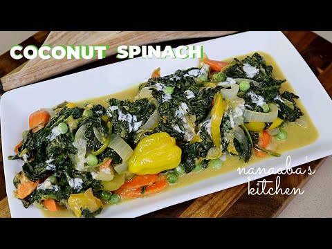 Mchicha wa Nazi - Spinach in coconut milk- Swahili side dish
