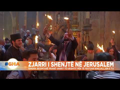 Zjarri i shenjtë ne Jerusalem, qindra besimtarë pranë varrit të Krishtit