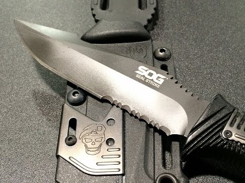 SOG Seal Strike: Tactical Fixed Blade With Fire Steel, Strap Cutter, and More - Shot Show 2015