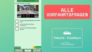 Alle Vorfahrtsfragen - Theorieprüfung Auto (B)