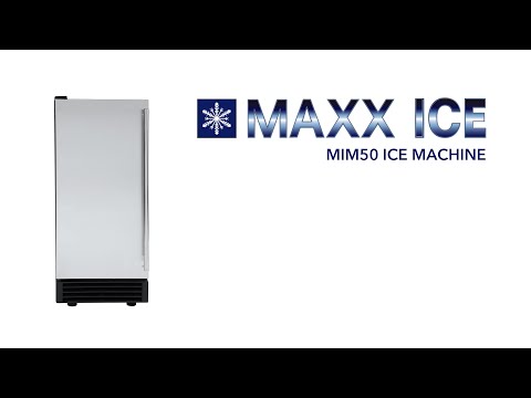 Maxx Ice MIM50 15" Air Cooled Full Cube 60 lb Undercounter Ice Machine with 25 lb Bin, Outdoor 5 image