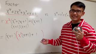 Factoring 5-term polynomials by grouping