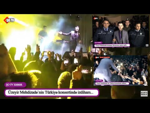 Üzeyir Mehdizadənin Türkiyə konsertində izdiham - Fanat Anidən səhnəyə hücum etdi