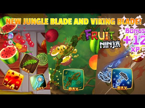 Fruit Ninja Classic - New Jungle Blade and Viking Blade! - RianeTube4K