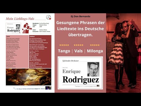 DJ Don Bernardo - Lyric ins Deutsche übertragen - Orquesta Enrique Rodriguez