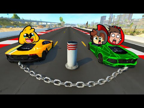 ¡NOS CHOCAMOS UNIDOS POR CADENAS! 😂😝 EXPERIMENTOS en CARRERA TROLL de MIKECRACK GTA 5 ONLINE #18