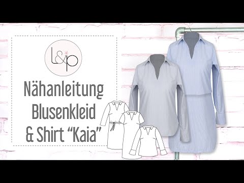 Nähanleitung lillesol Blusenshirt & Kleid "Kaia" - eine Bluse oder ein Kleid mit Kragen nähen