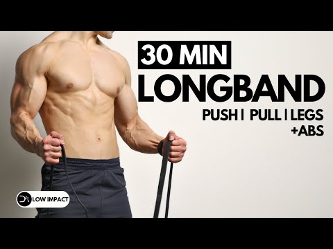 30 min COMPACT Full Body RESISTANCE BAND workout | Push Pull Legs & ABS | No Repeat