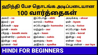 100 Hindi Words with Tamil Meanings  Hindi Word Me
