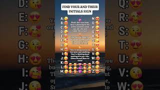 Find your and their initials sign #shorts #initials #youtubeshorts