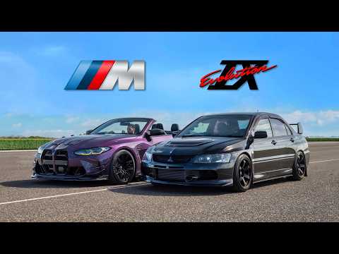 RAW vs REFINED.. TUNED BMW M4 vs TUNED MITSUBISHI EVO 9