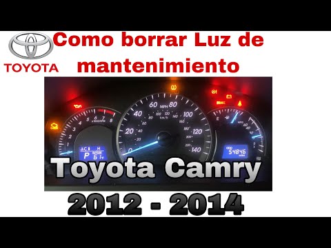 Como borrar luz de mantenimiento de Toyota Camry 2012/2014 || Reset Oil Maintenance Light Toyota