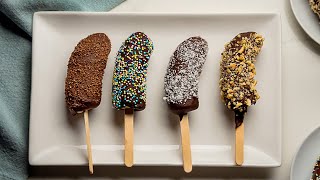 Chocolate Covered Banana Pops - Dished #Shorts