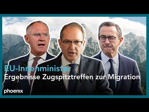 EU-Innenministertreffen auf der Zugspitze: Pressekonferenz mit u.a. Alexander Dobrindt | 18.07.25