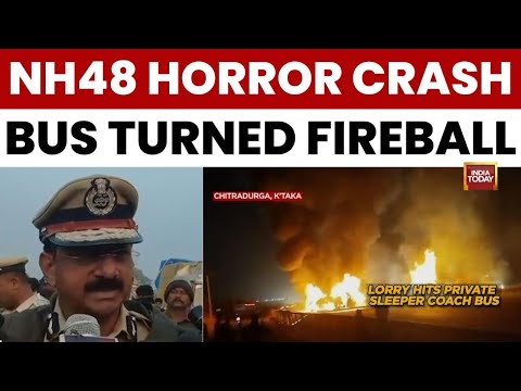 Chitradurga Bus Fire Tragedy: 9 Burnt Alive After Truck Collision | Karnataka News