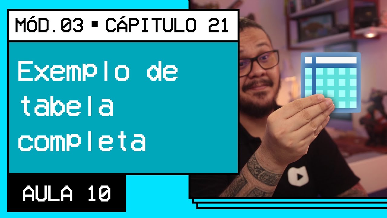 Exemplo de tabela completa - @Curso em Vídeo HTML5 e CSS3
