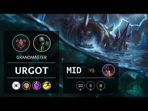 Urgot Mid vs Akali - KR Grandmaster Patch 10.2