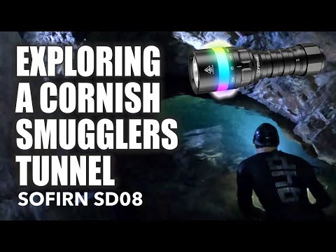 Exploring A Cornish Smugglers Tunnel - Diving Torch Sofirn SD08
