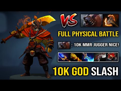 NEW 10K GOD JUGGERNAUT Brutal Slash Damage with Full Physical Build Vs Rank 8th Ursa Immortal DotA 2