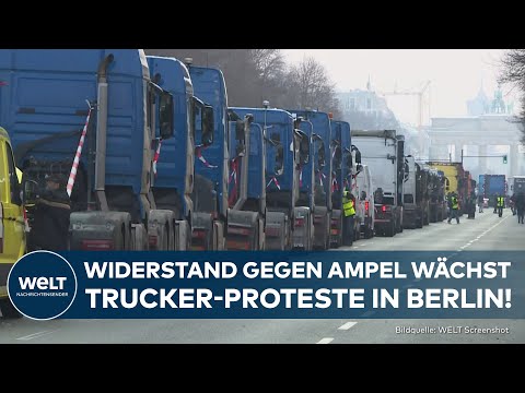 TRUCKER-PROTESTE: LKW-Fahrer demonstrieren gegen Ampel! Hunderte Spediteure bereits in Berlin!